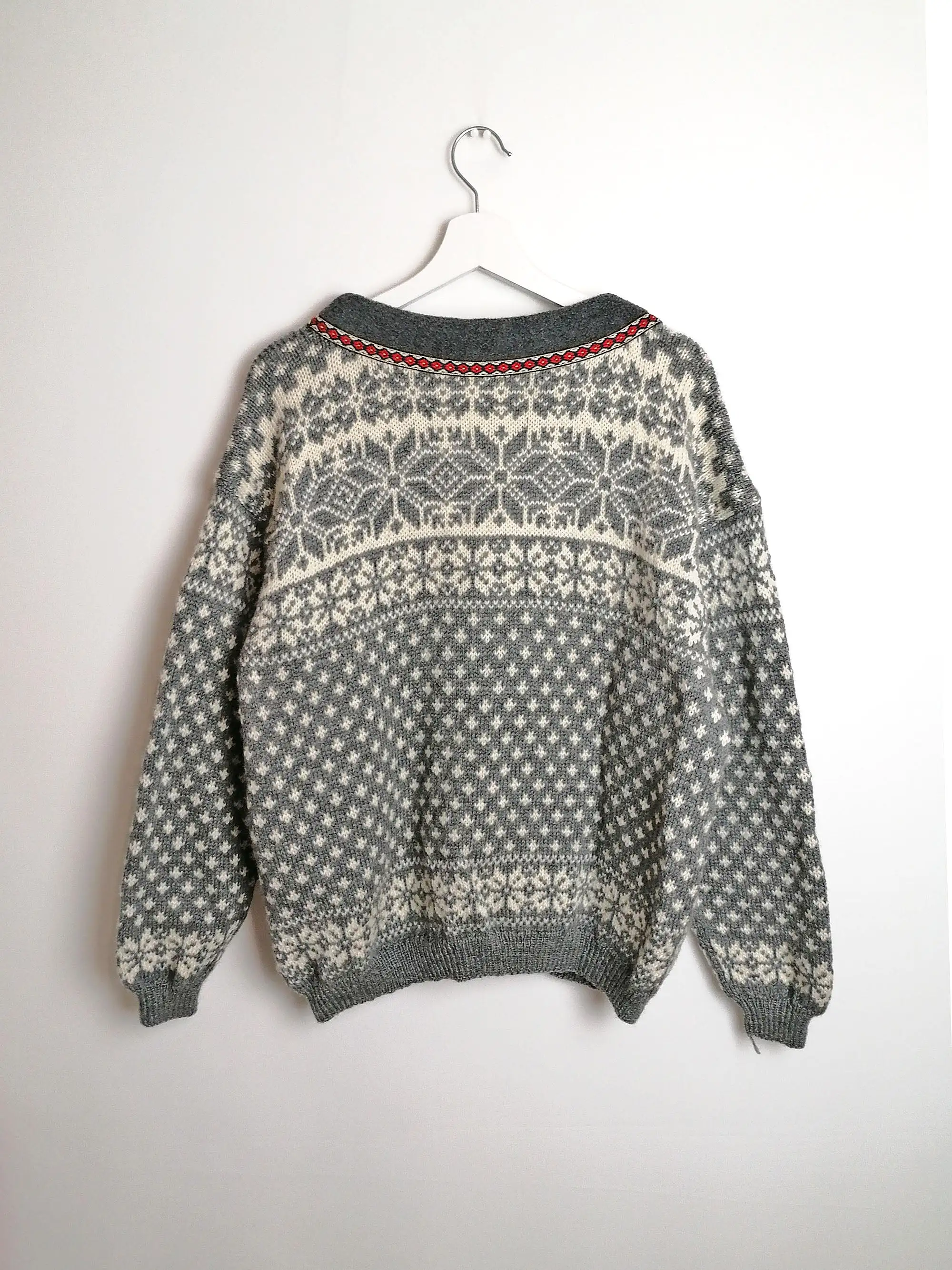 80's Norway Folk Cardigan - size M-L