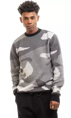 96287 Camouflage Grey Shades Full Sleeves Pullover