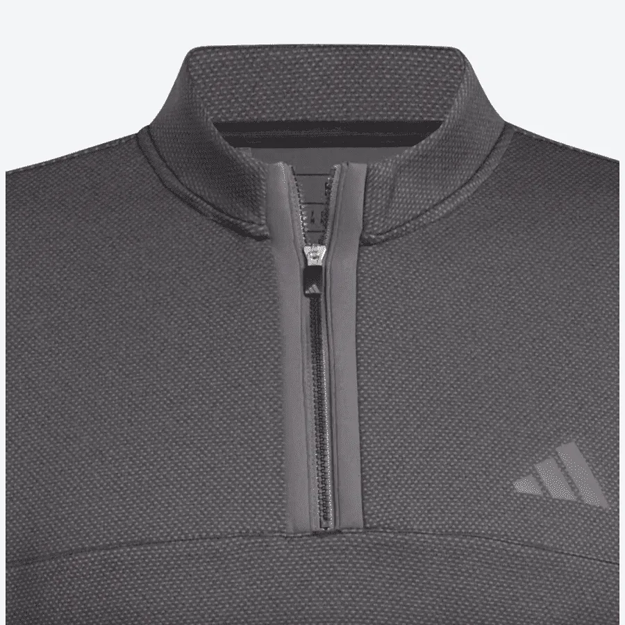 Adidas 2023 Microdot 1/4 Zip Golf Pullover - Black