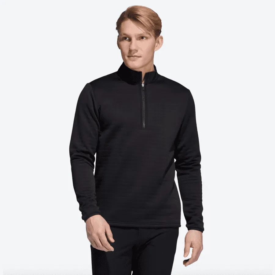 Adidas (DWR) Water Repellent 1/4 Zip Pullover - Black