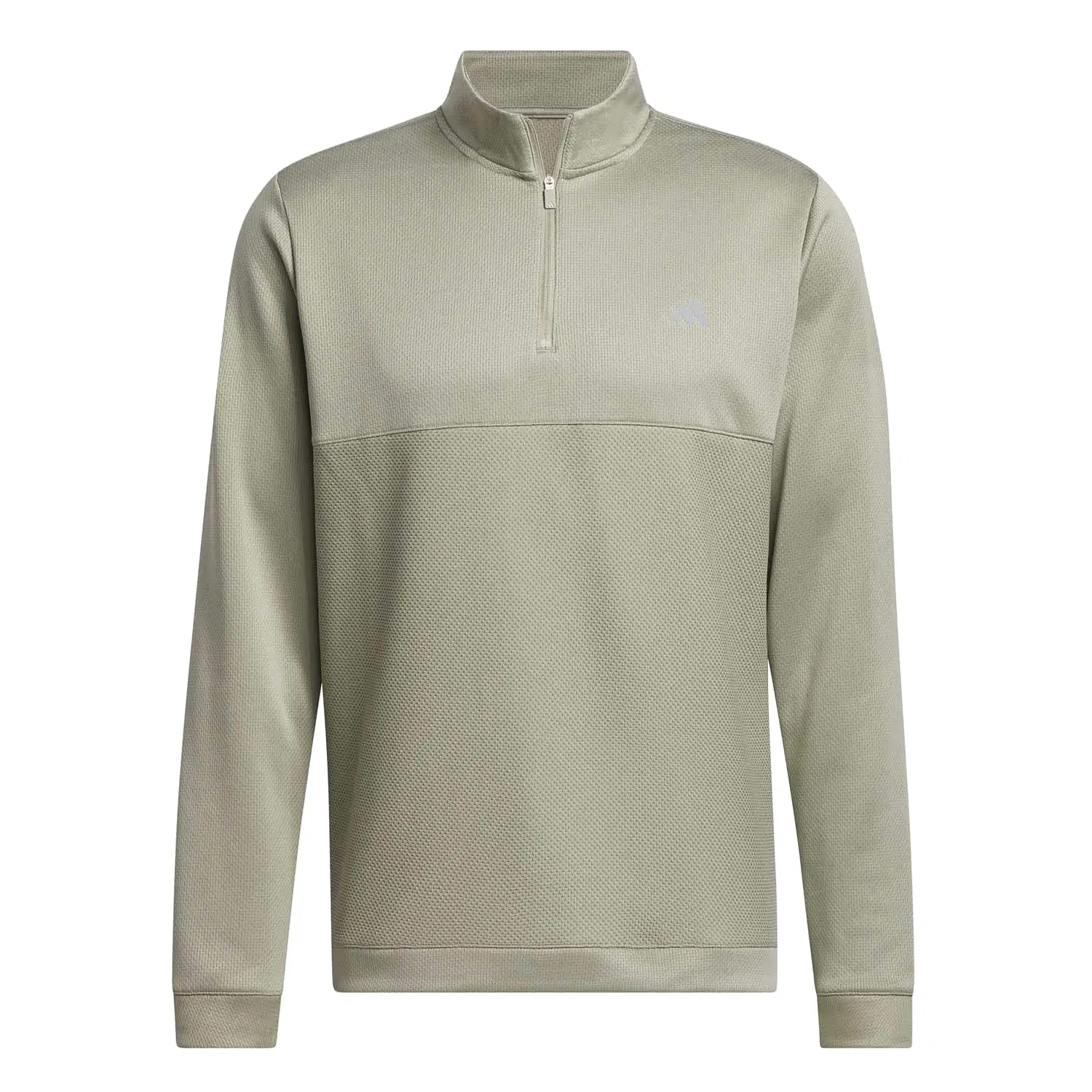 adidas Golf Ultimate365 Textured Half Zip Pullover - Silver Pebble