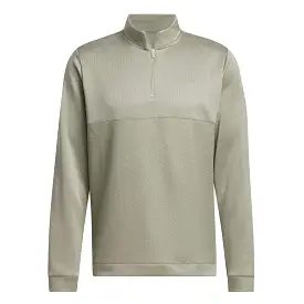 adidas Golf Ultimate365 Textured Half Zip Pullover - Silver Pebble