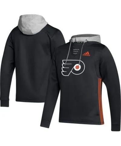 adidas Men's NHL Philadelphia Flyers Skate Lace Primeblue Team Pullover Hoodie