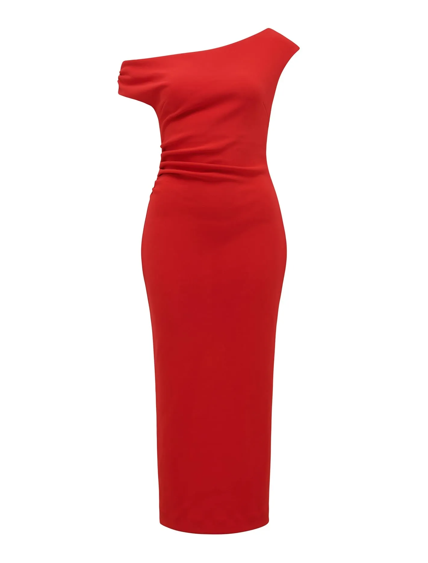 Alexa Tipped Shoulder Bodycon Midi Dress