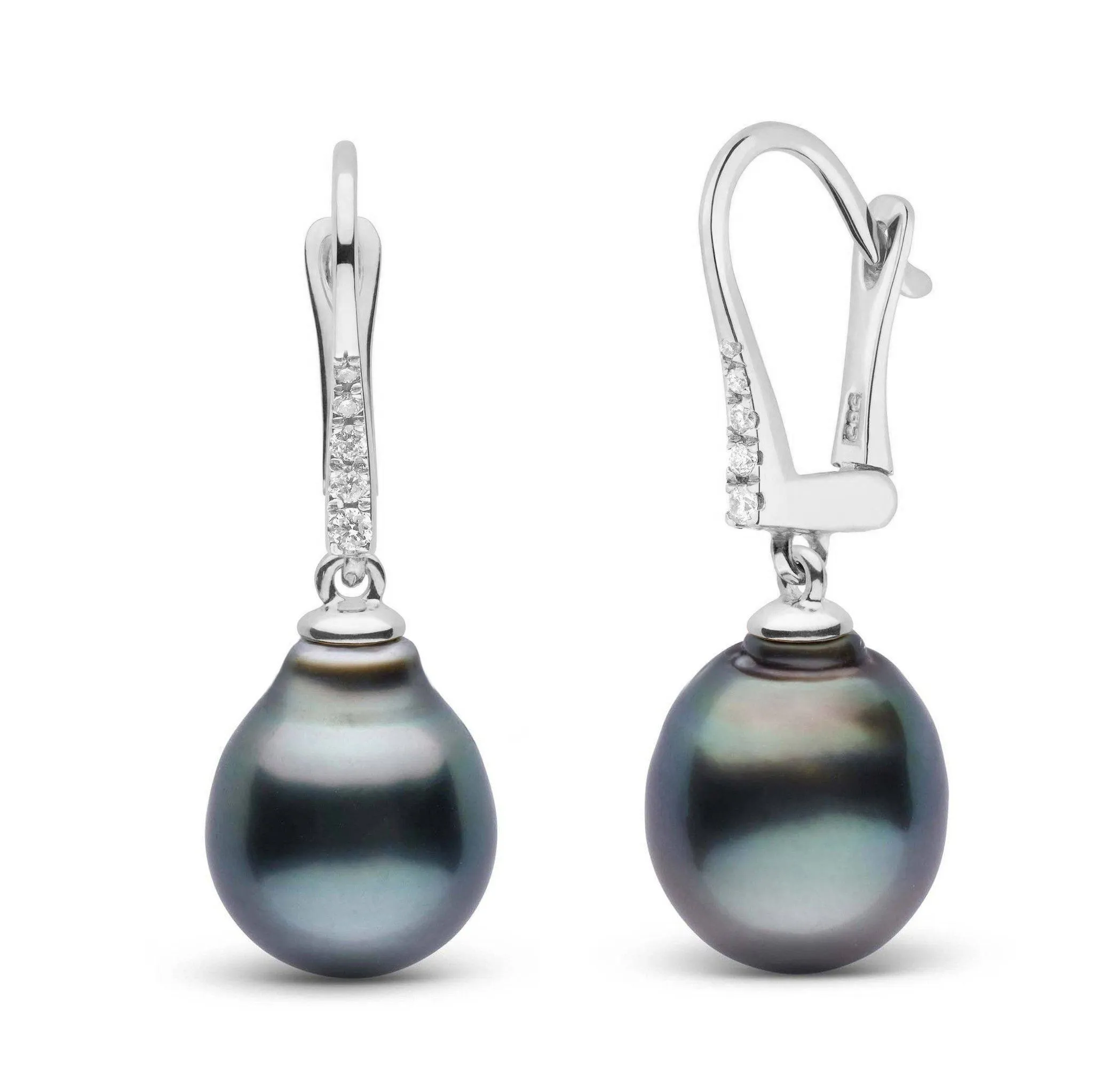 Allure Collection Tahitian Baroque 11.0-12.0 mm Pearl & Diamond Dangle Earrings