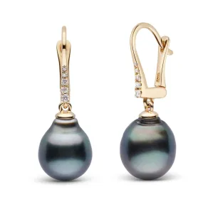 Allure Collection Tahitian Baroque 11.0-12.0 mm Pearl & Diamond Dangle Earrings