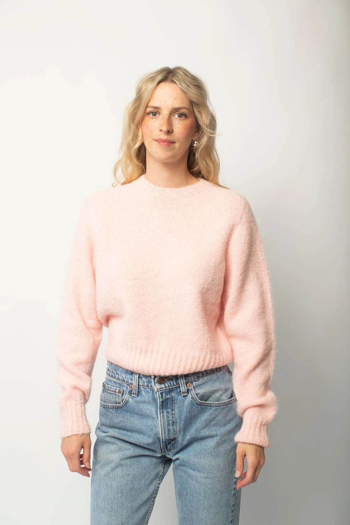 Alpaca Pullover Sweater - pink