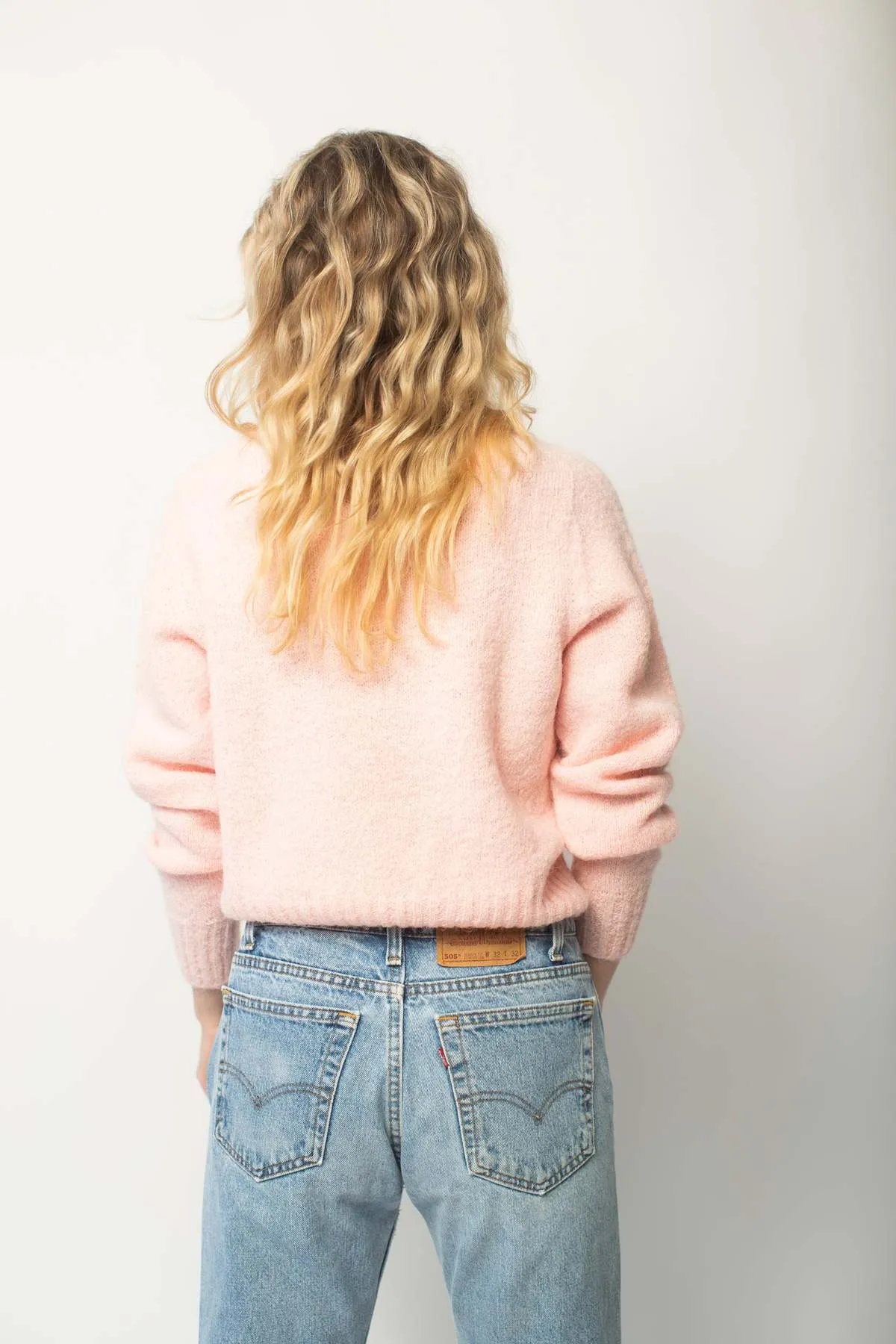 Alpaca Pullover Sweater - pink