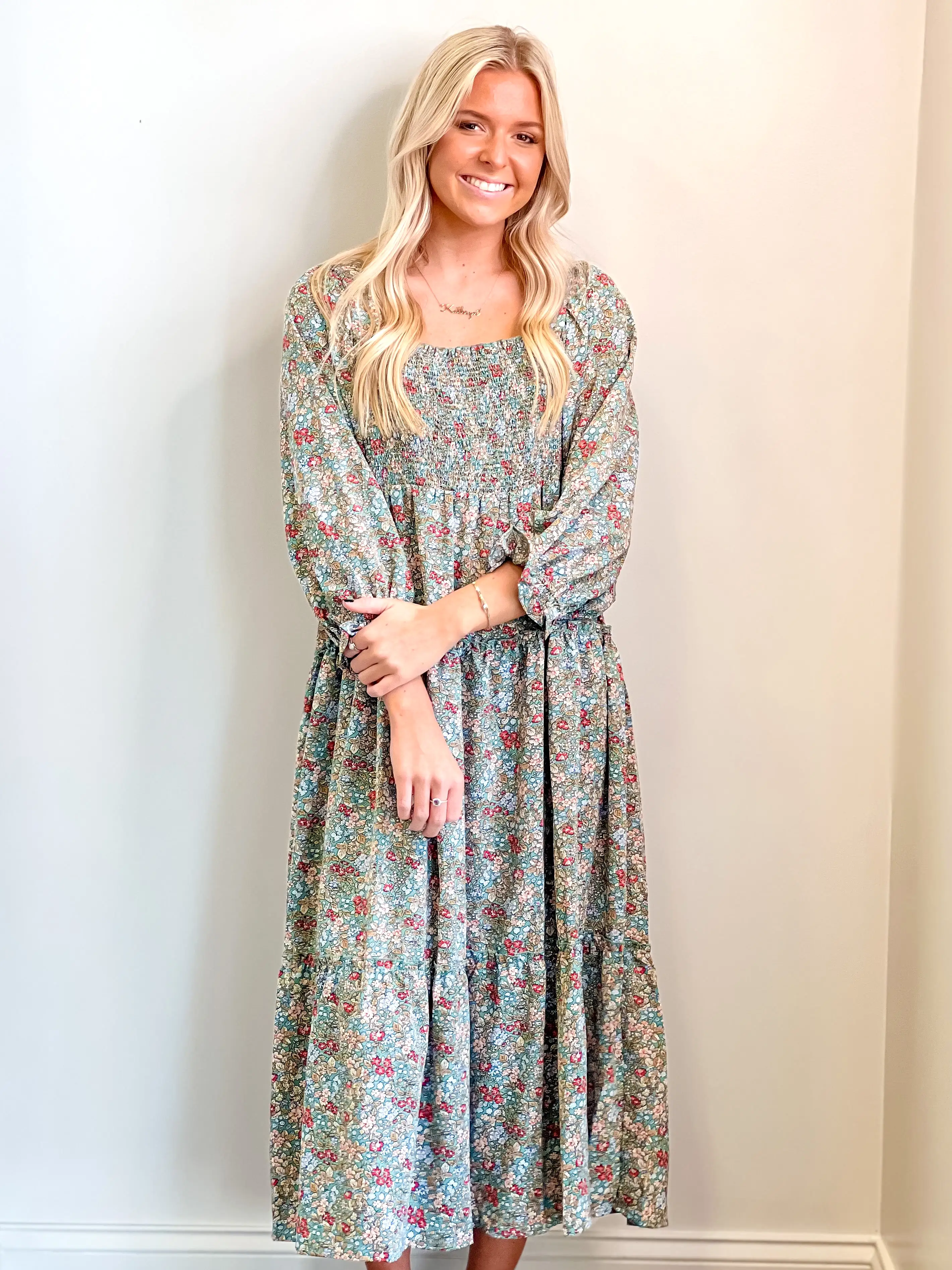 Alyson Floral Smocked Tiered Maxi Dress