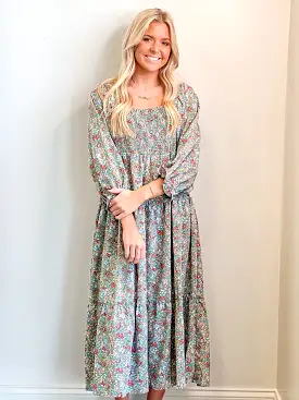 Alyson Floral Smocked Tiered Maxi Dress