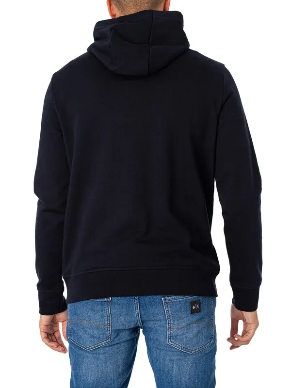 Armani Exchange Graphic Pullover Hoodie - Navy