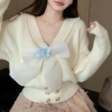 Big Bow Lady Sweater Cardigan