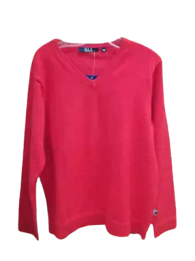 Boys V-Neck Sweater Red