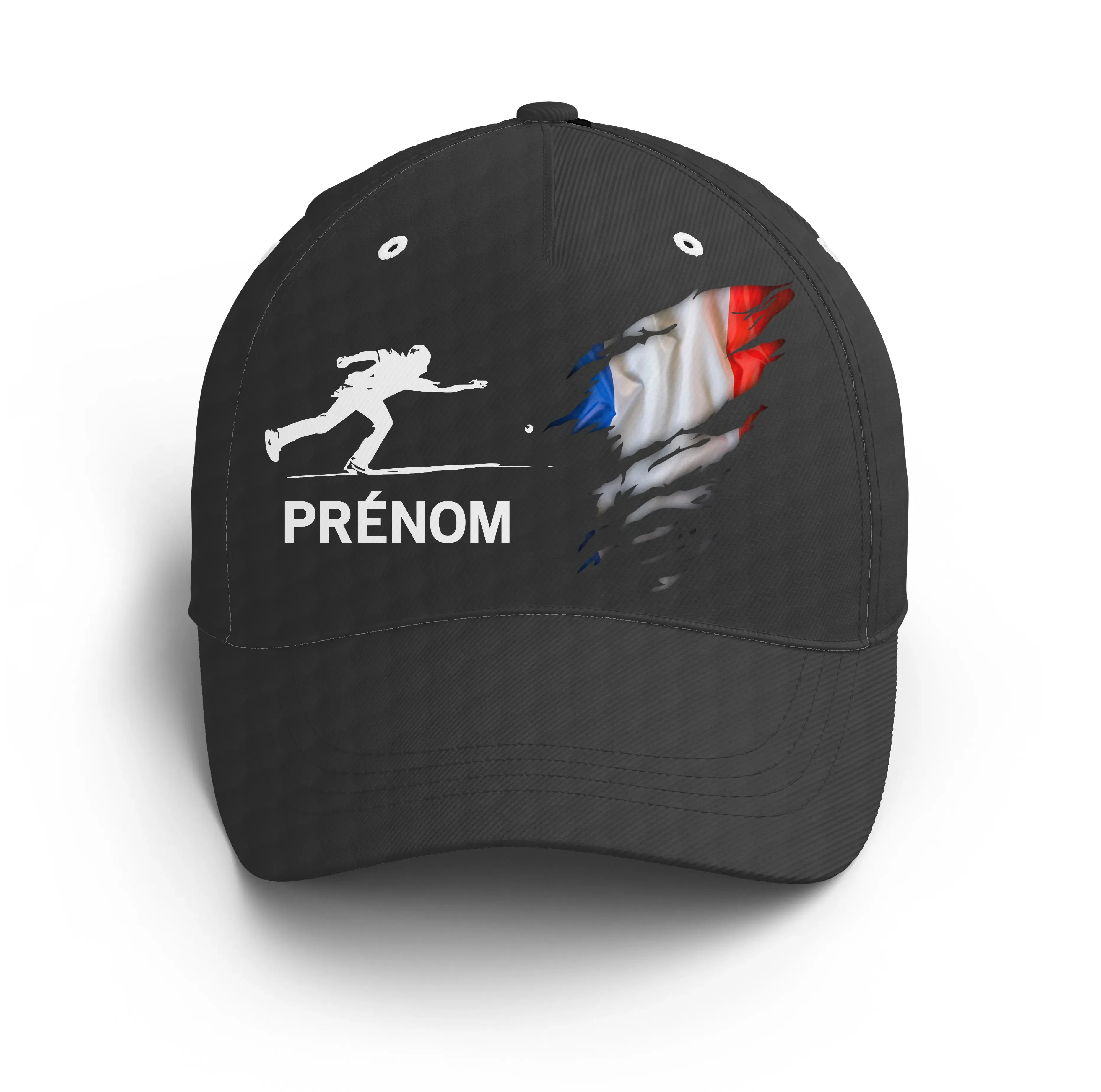 Casquette Pétanque Performance, Cadeau Personnalisé Idéal Bouliste, Drapeau France - CT10122213