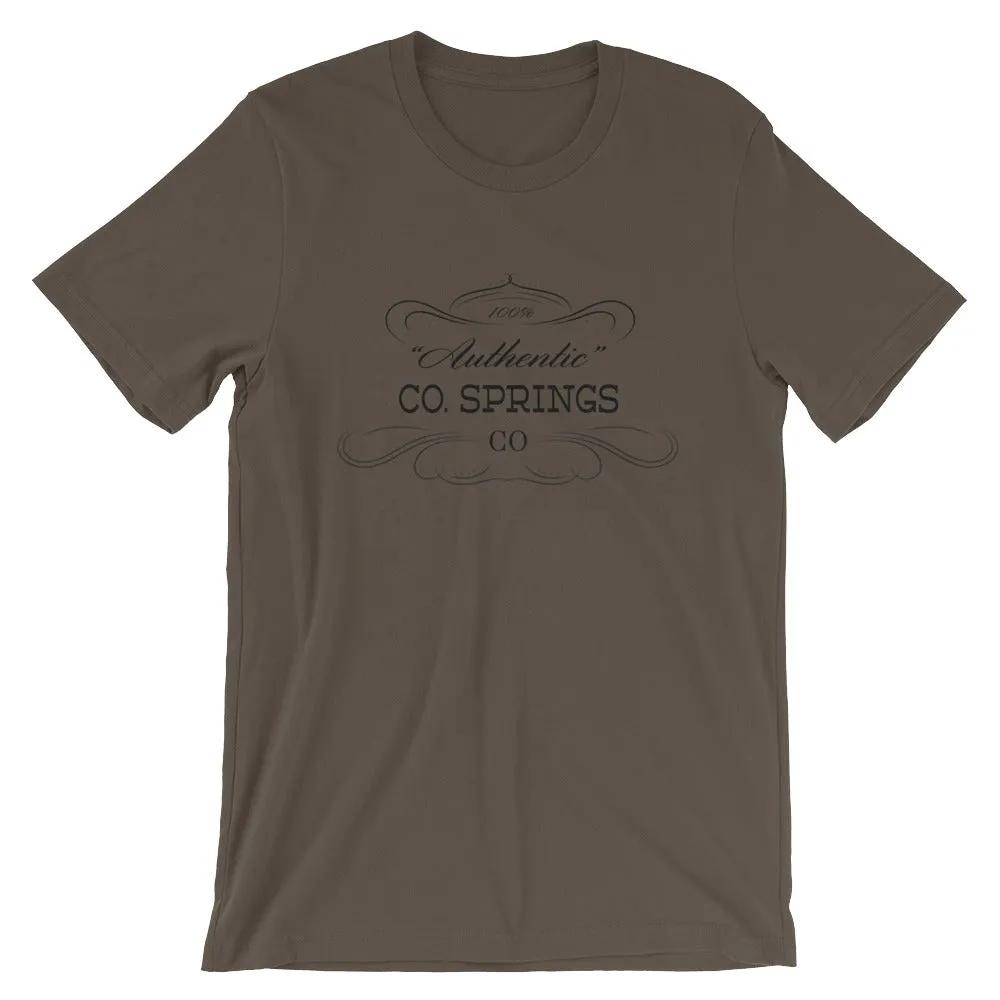 Colorado - Colorado Springs CO - Short-Sleeve Unisex T-Shirt - Authentic