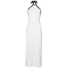 Courrèges Halter Neck Logo Maxi DressWhite