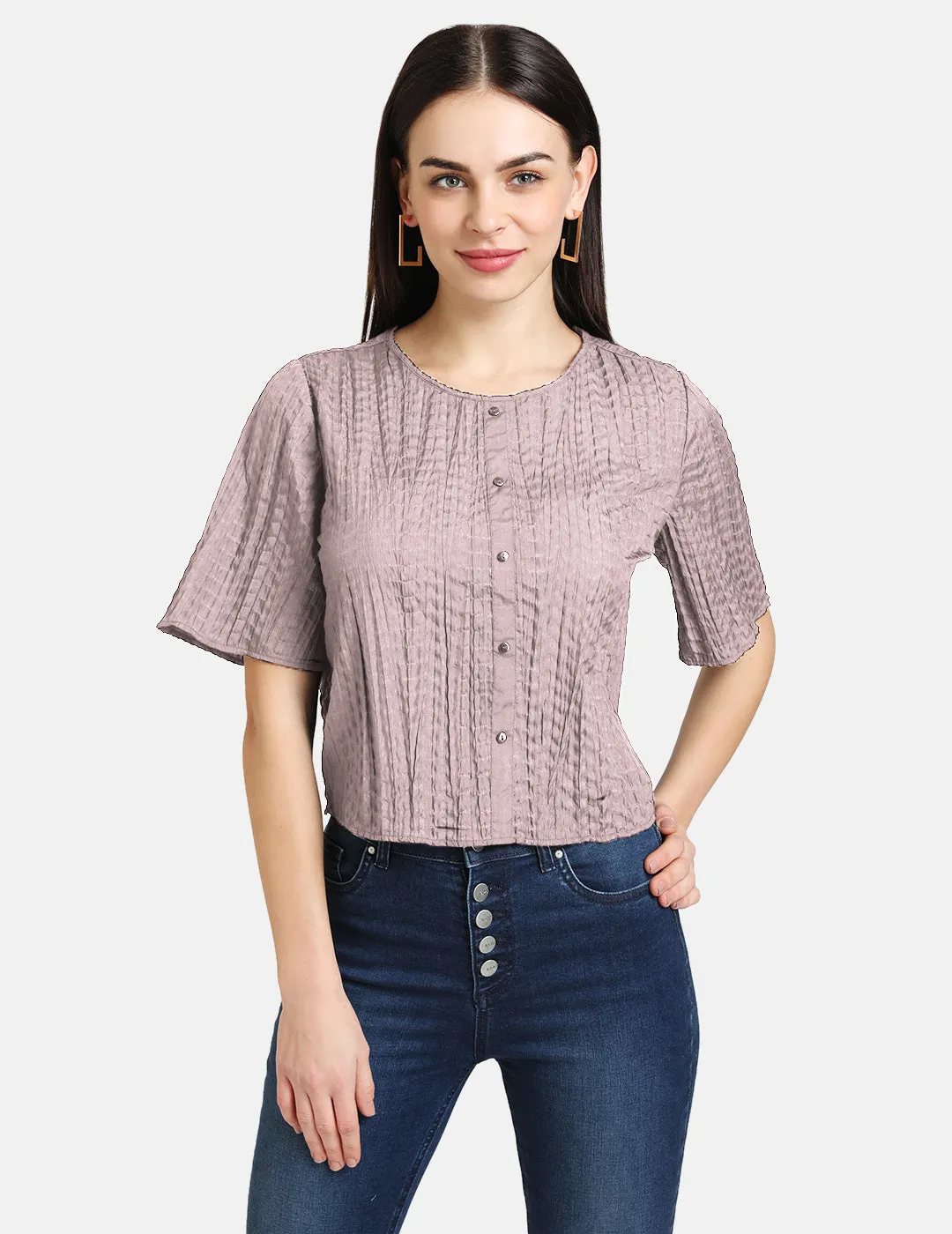 Crushed Half Sleeves Shirt