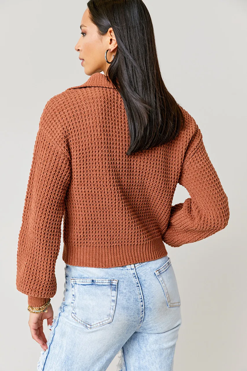 Edith Waffle Pullover Sweater