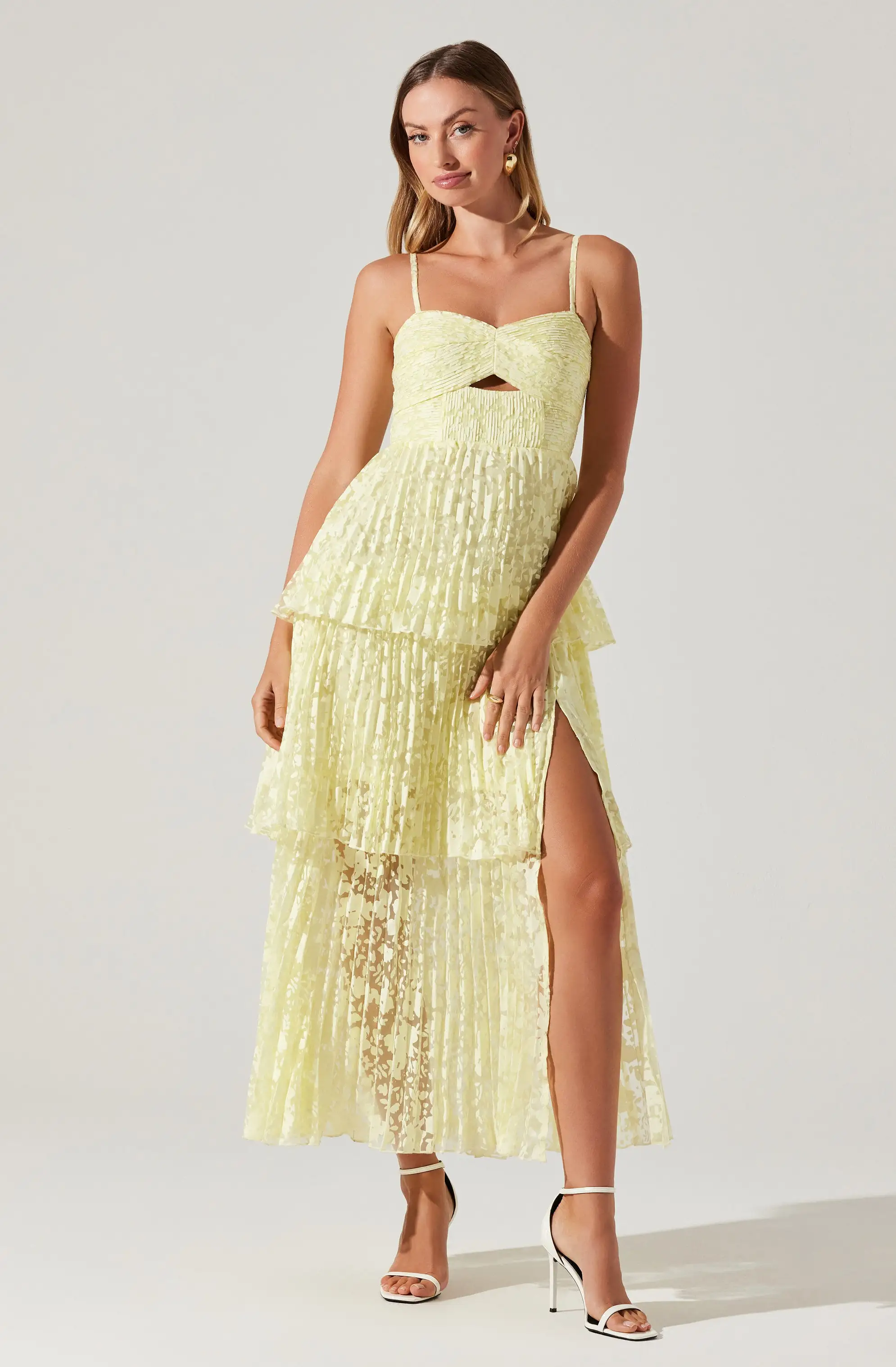 Emmi Front Cutout Tiered Dress