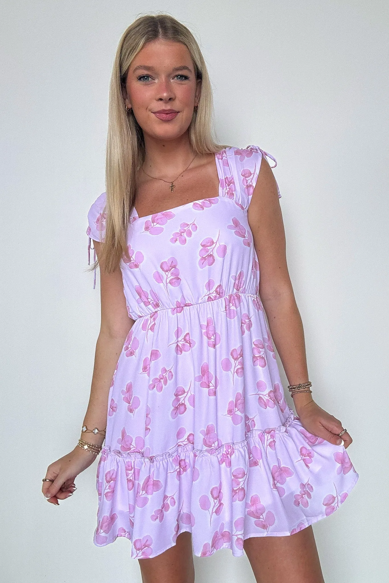 Enchanting Perfection Floral Tiered Ruffle Dress