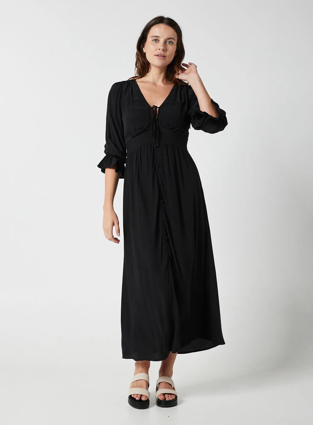 Evangeline Dress-Black