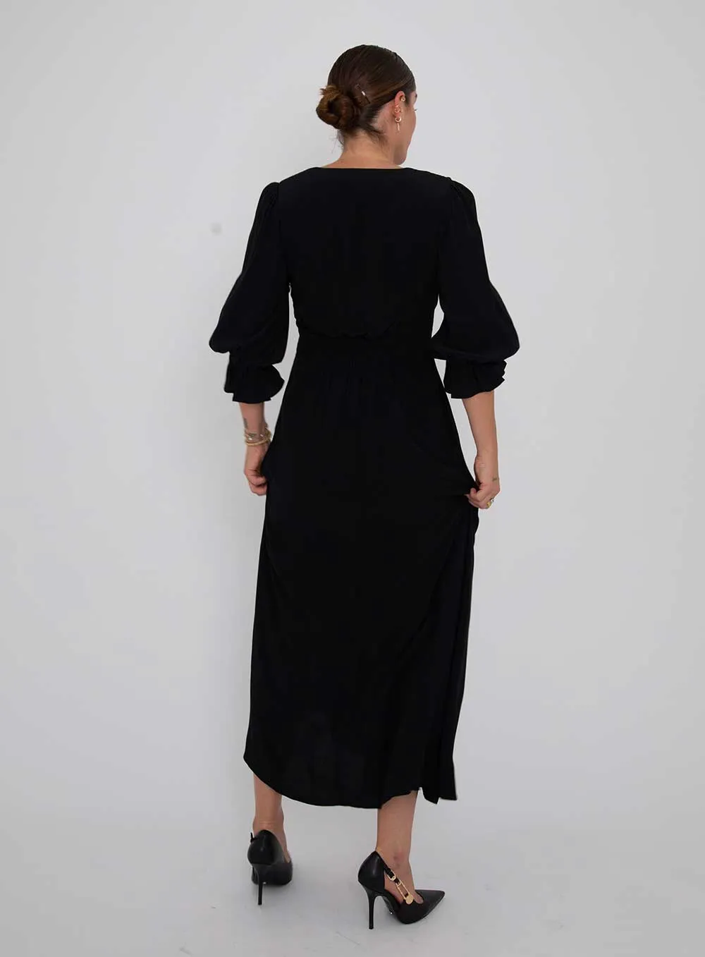 Evangeline Dress-Black