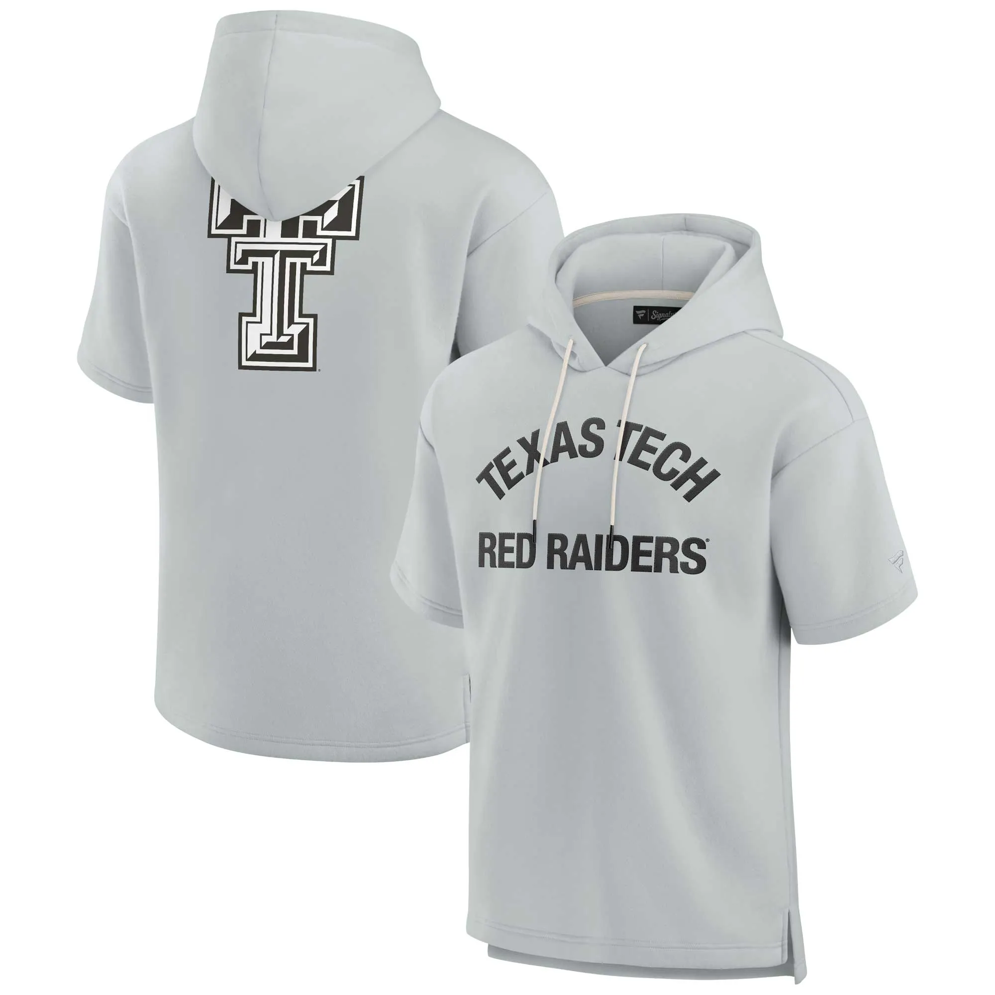 Fanatics Texas Tech Red Raiders Unisex Gray Elements Super Soft Fleece Short Sleeve Pullover Hoodie