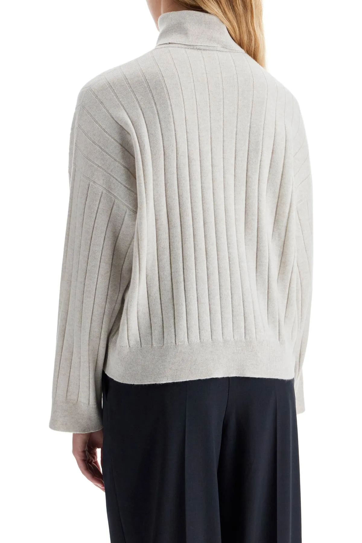 HIGH-NECK CASHMERE PULLOVER SWEATER