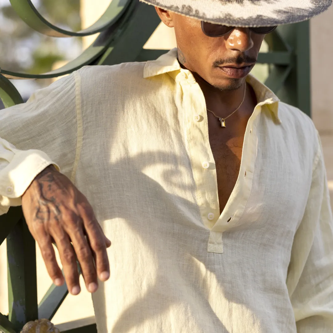 Hoffman Linen Shirt in Limoncello