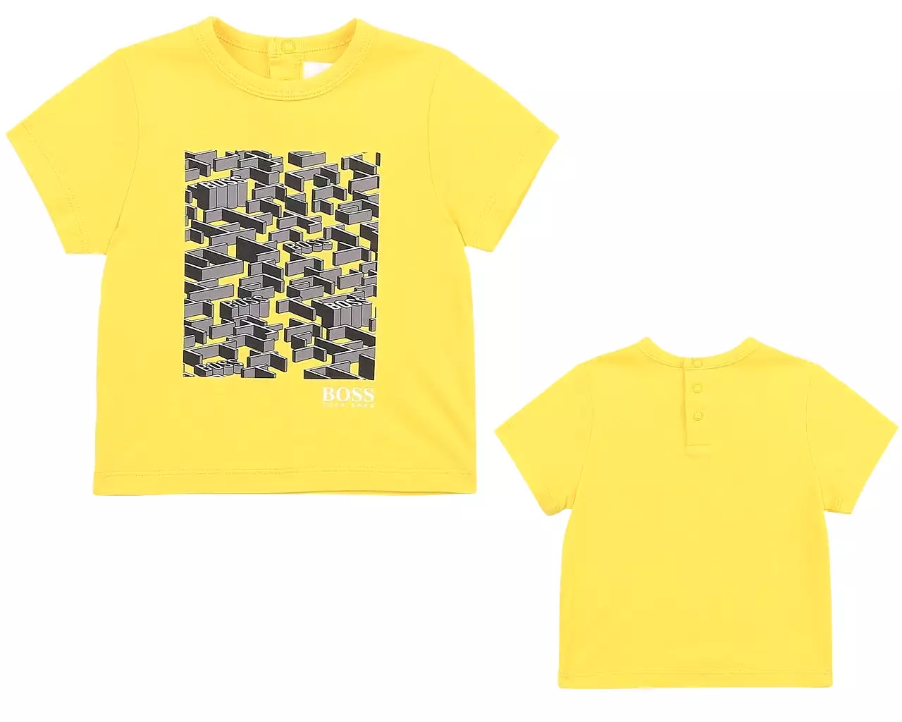 Hugo Boss Baby's J05835 553 Short Sleeves T-Shirt Yellow