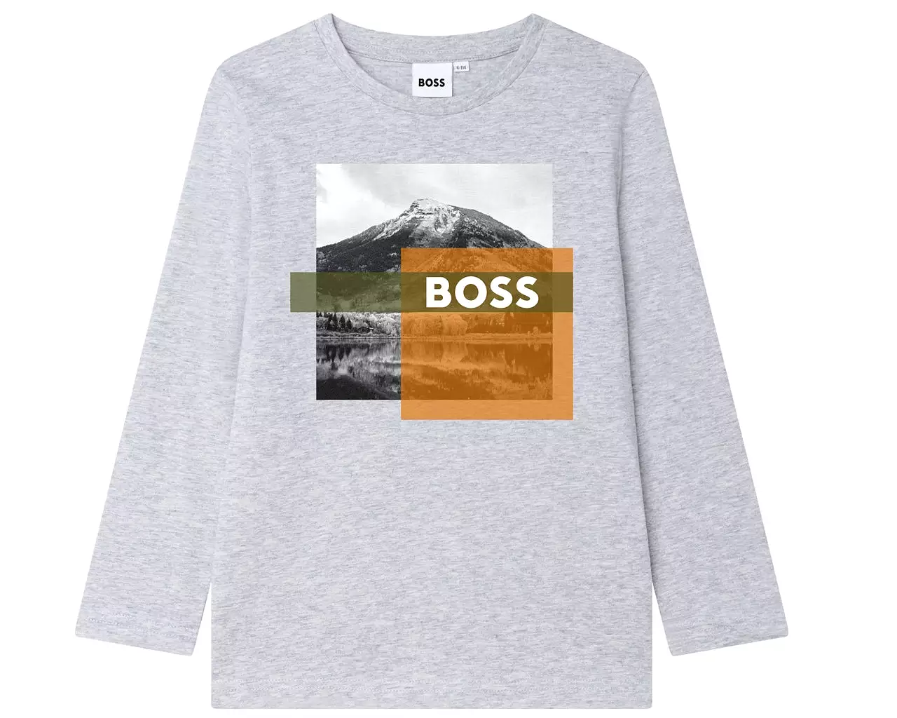 Hugo Boss Junior's J25M19 A32 Long Sleeves T-Shirt Grey