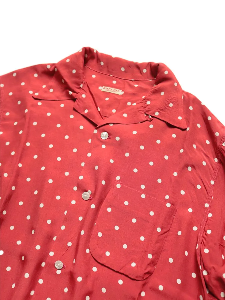 Kapital Rayon Polkadot Discharge pt Aloha Shirt   (short sleeves) Ls _K2004SS153