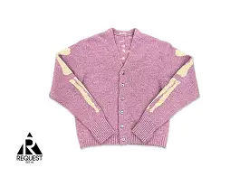 Kapital Skeleton Distressed Jacquard Knit Cardigan Pink