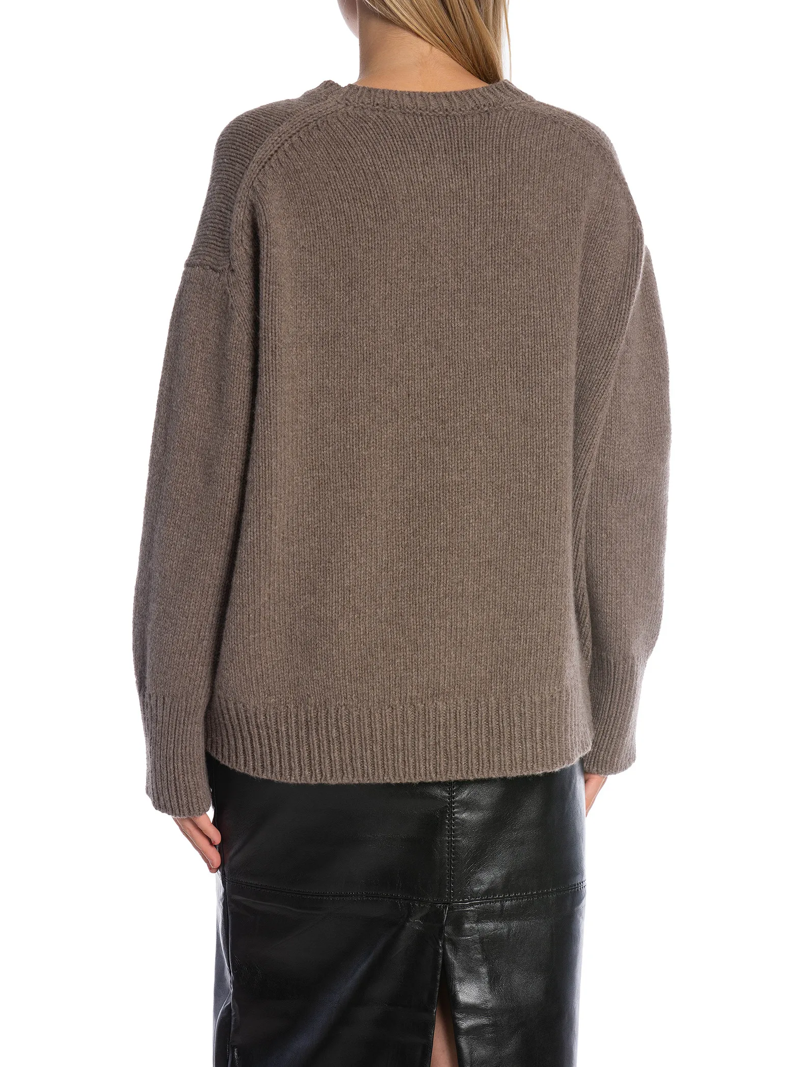 LEVETE ROOM SWEATER PERLE 1 TAUPE GRAY ME