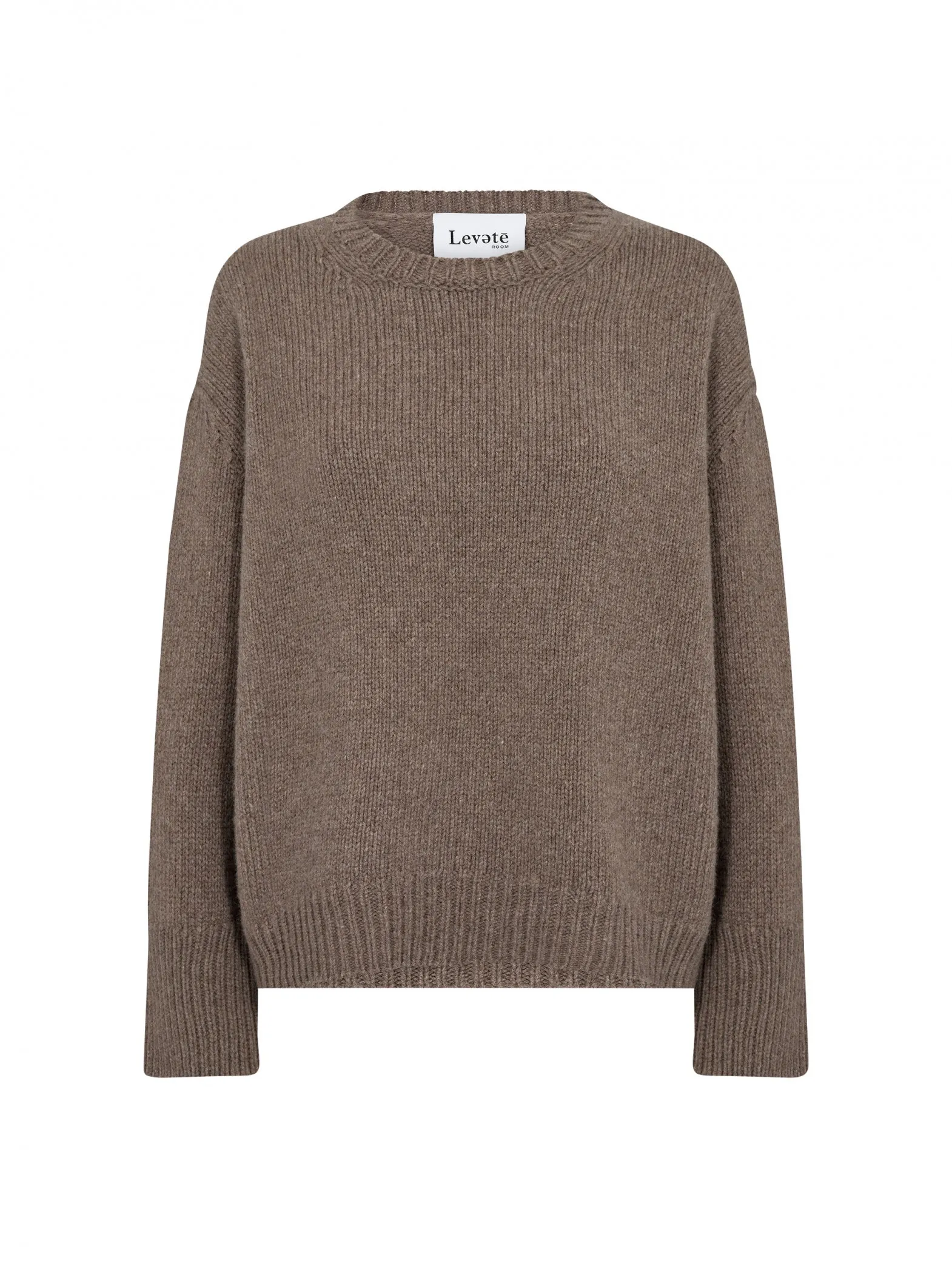 LEVETE ROOM SWEATER PERLE 1 TAUPE GRAY ME