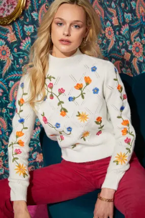 Lisa Floral Pullover Sweater