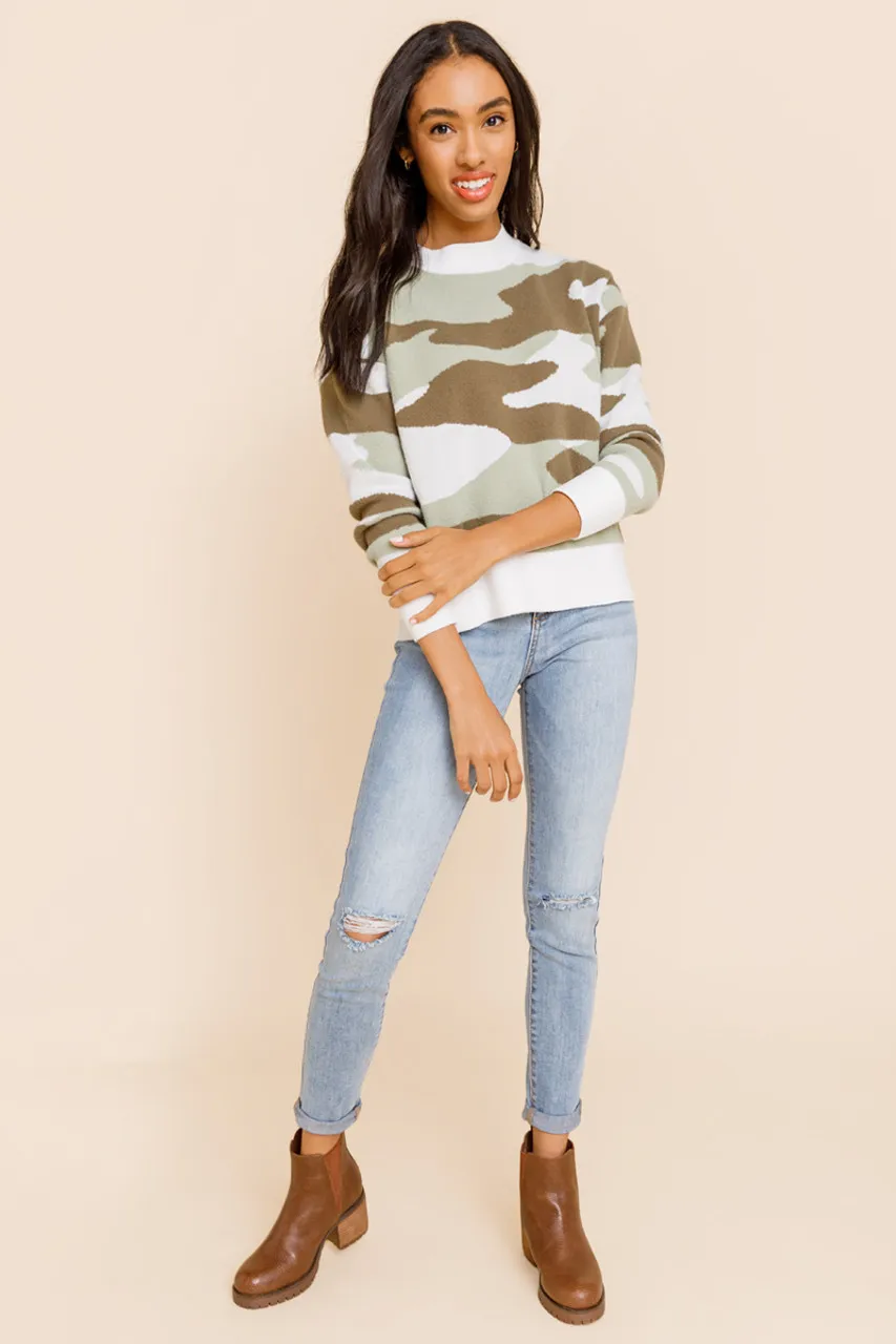 Lue Camo Pullover Sweater