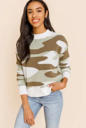 Lue Camo Pullover Sweater