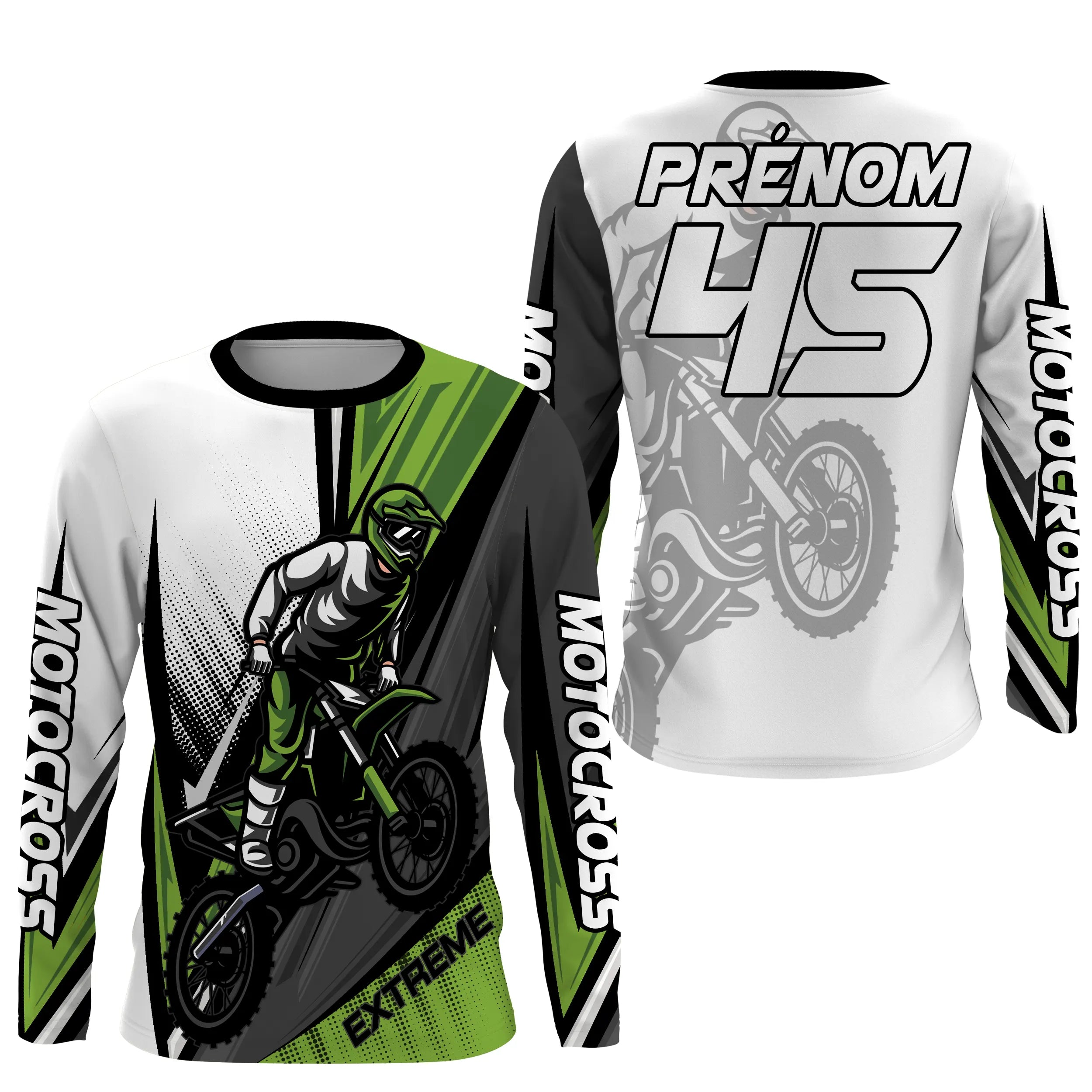 Maillot Cross Personnalisé Protection UV, Cadeau Idéal Pilote MX, T-shirt Moto Passion - CT21122201