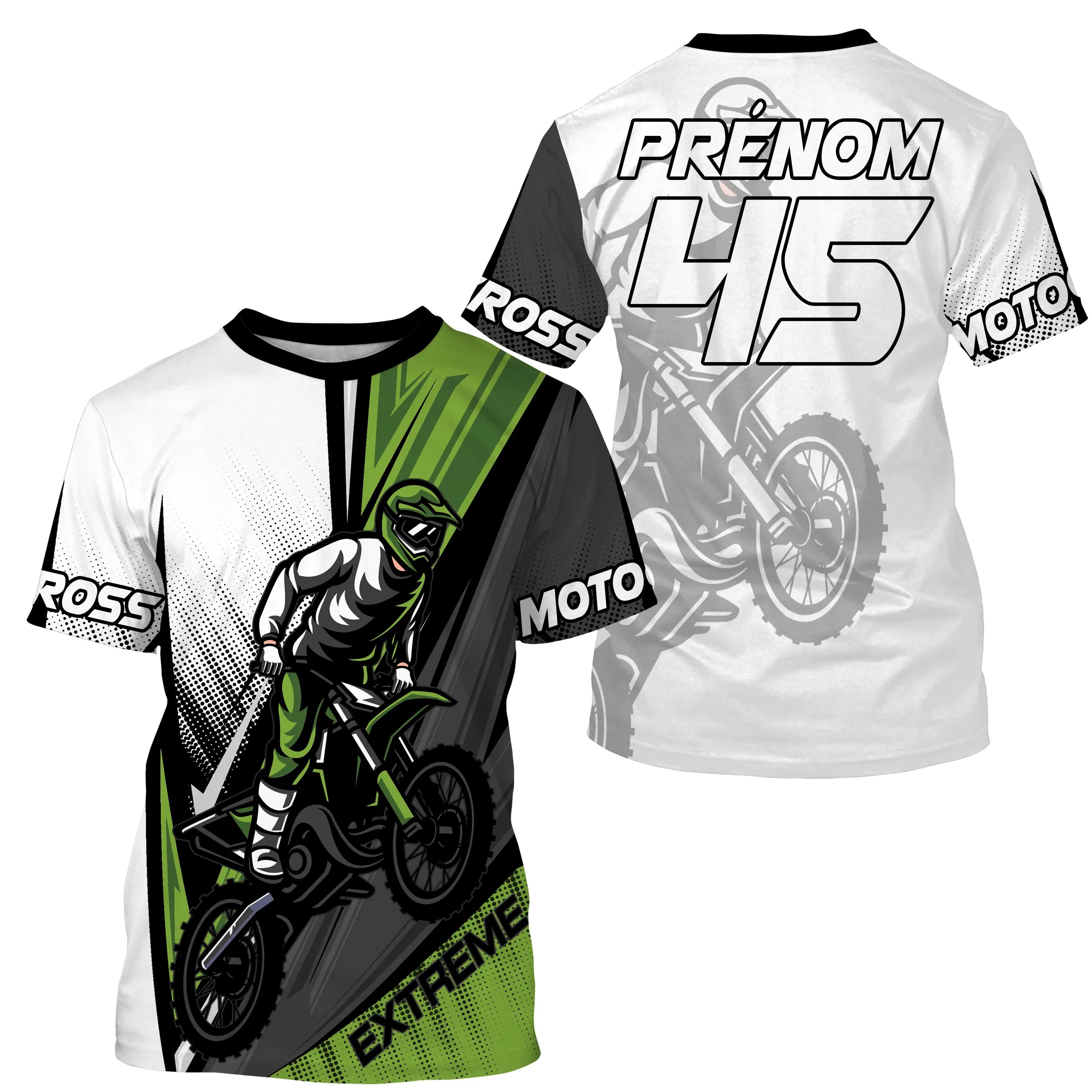 Maillot Cross Personnalisé Protection UV, Cadeau Idéal Pilote MX, T-shirt Moto Passion - CT21122201