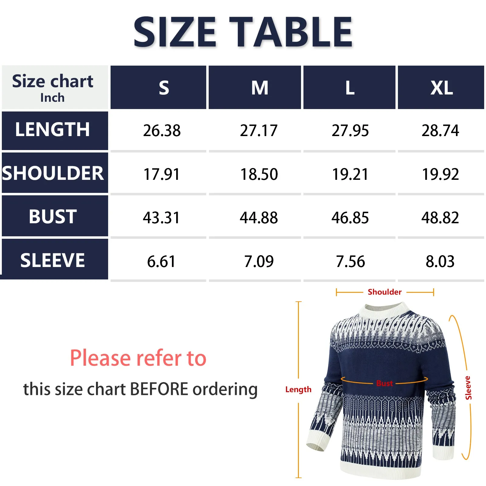 Men's Crewneck Pullover Sweater