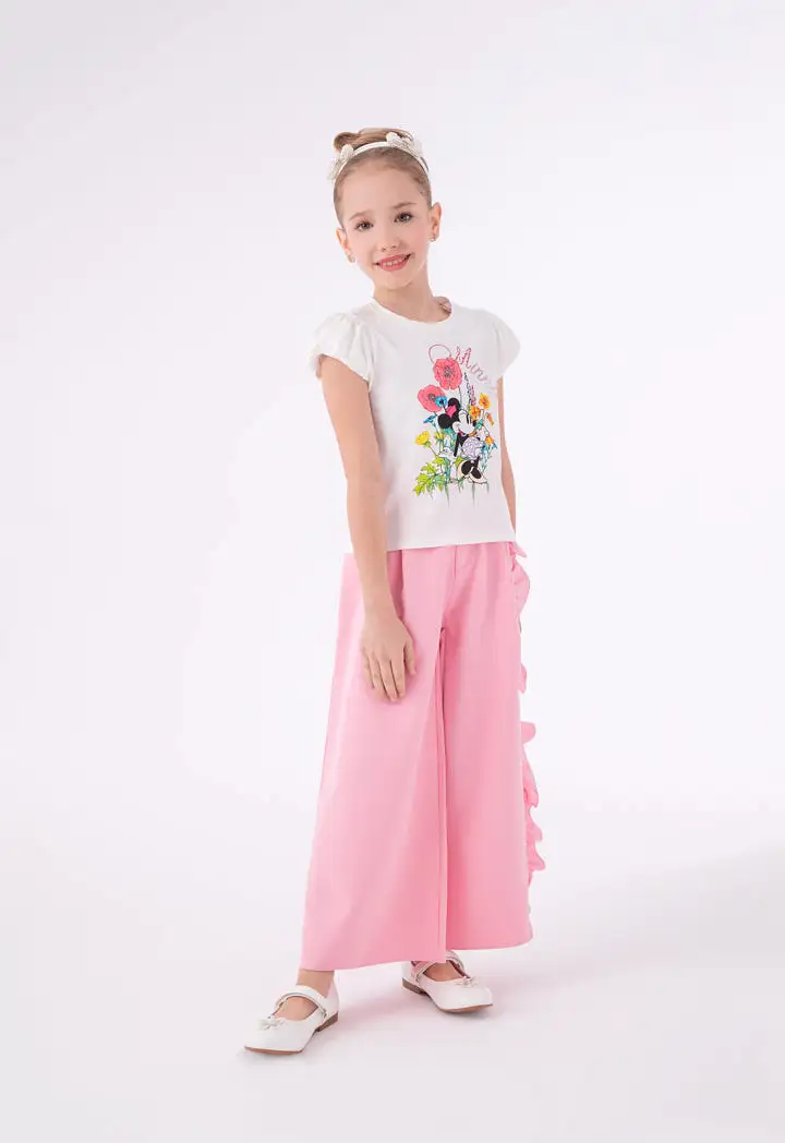 Mickey Mouse Fashion Puff Sleeves T-Shirt