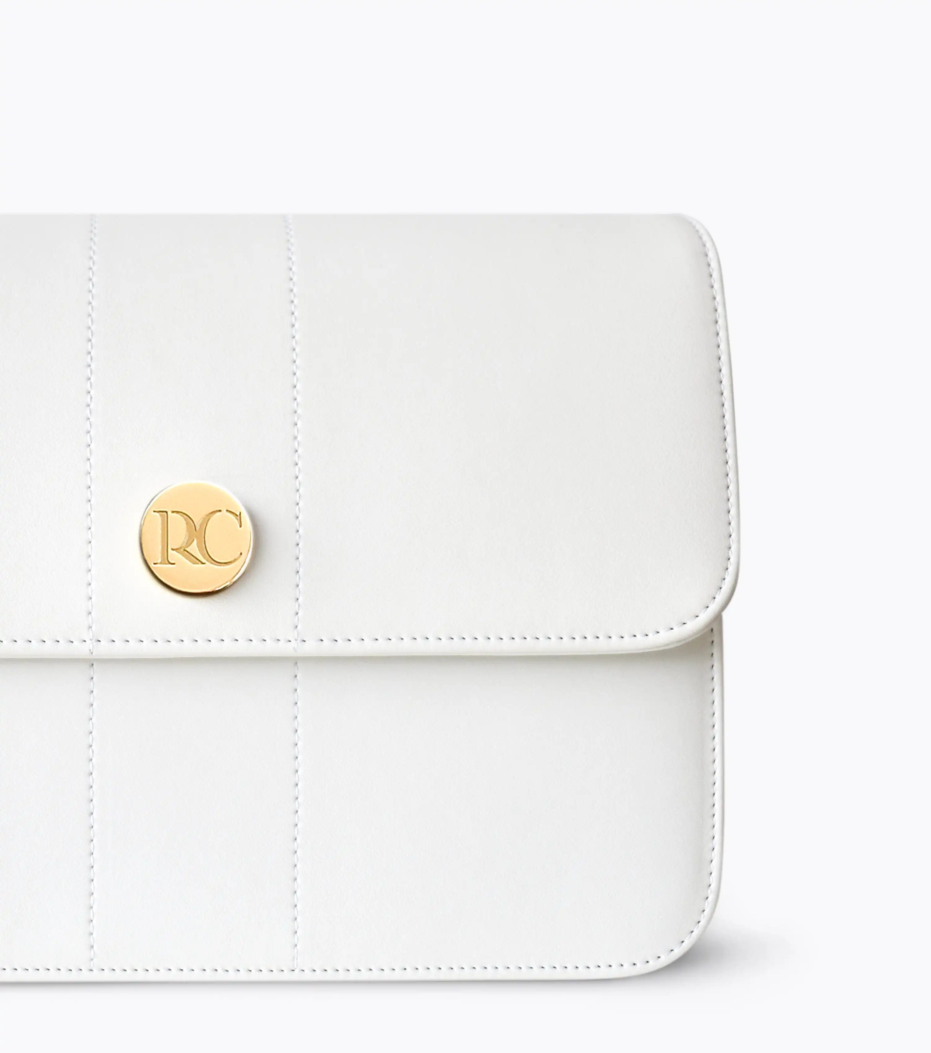 Midi Nomad Apple Leather Vegan Shoulder Bag | White