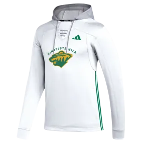 Minnesota Wild adidas White Skate Lace Pullover Hoodie