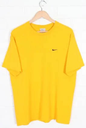 NIKE Embroidered Swoosh Logo Marigold T-Shirt (M)