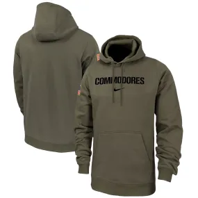 Nike  Vanderbilt Commodores Olive Military Pack Club Fleece Pullover Hoodie