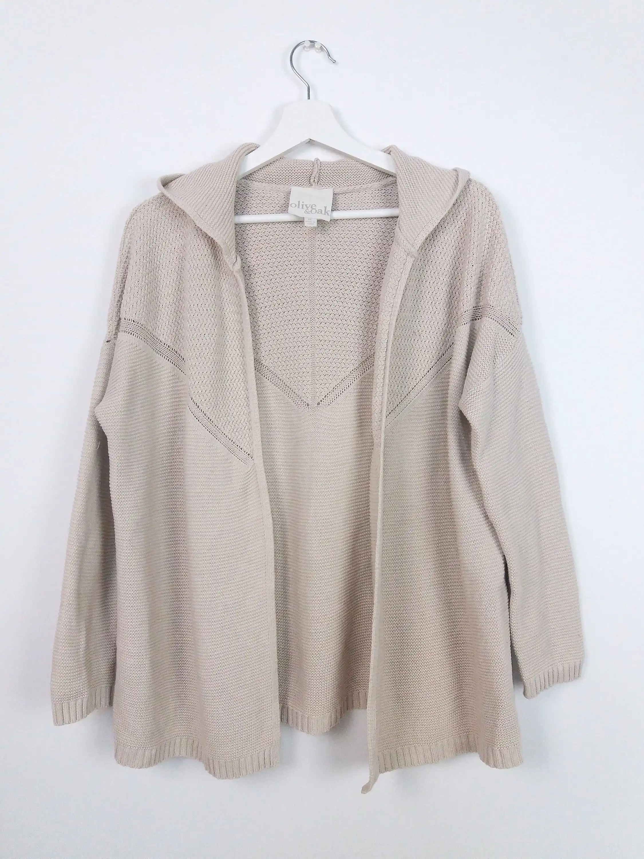 OLIVE & OAK Hooded Open Cardigan - size XL