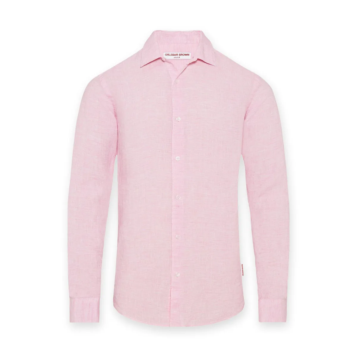 Orlebar Brown - Giles Linen TF Shirt in Pale Pink/White