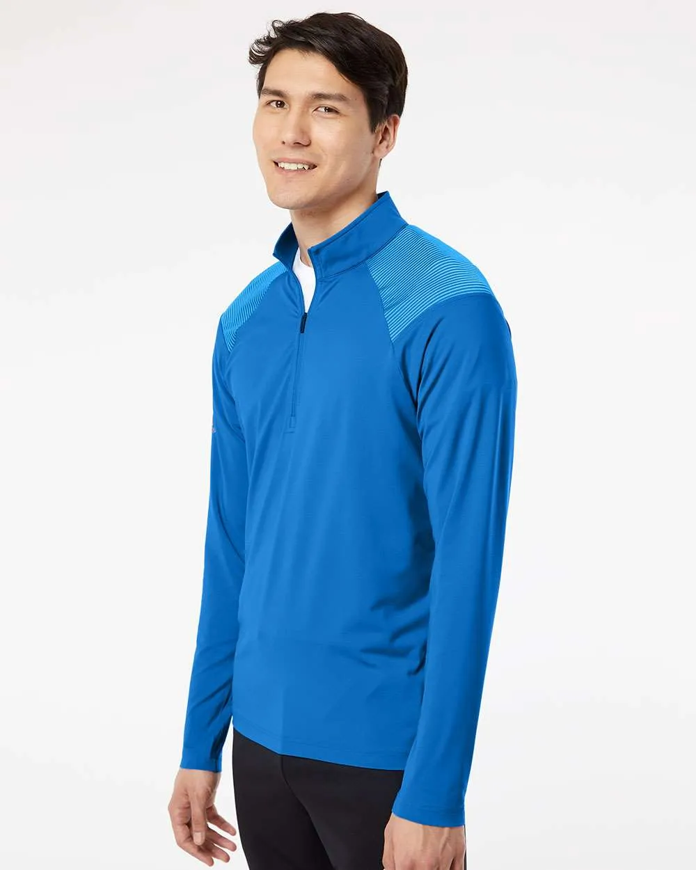 OUTLET-Adidas Shoulder Stripe Quarter-Zip Pullover