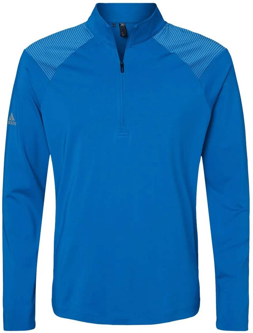 OUTLET-Adidas Shoulder Stripe Quarter-Zip Pullover